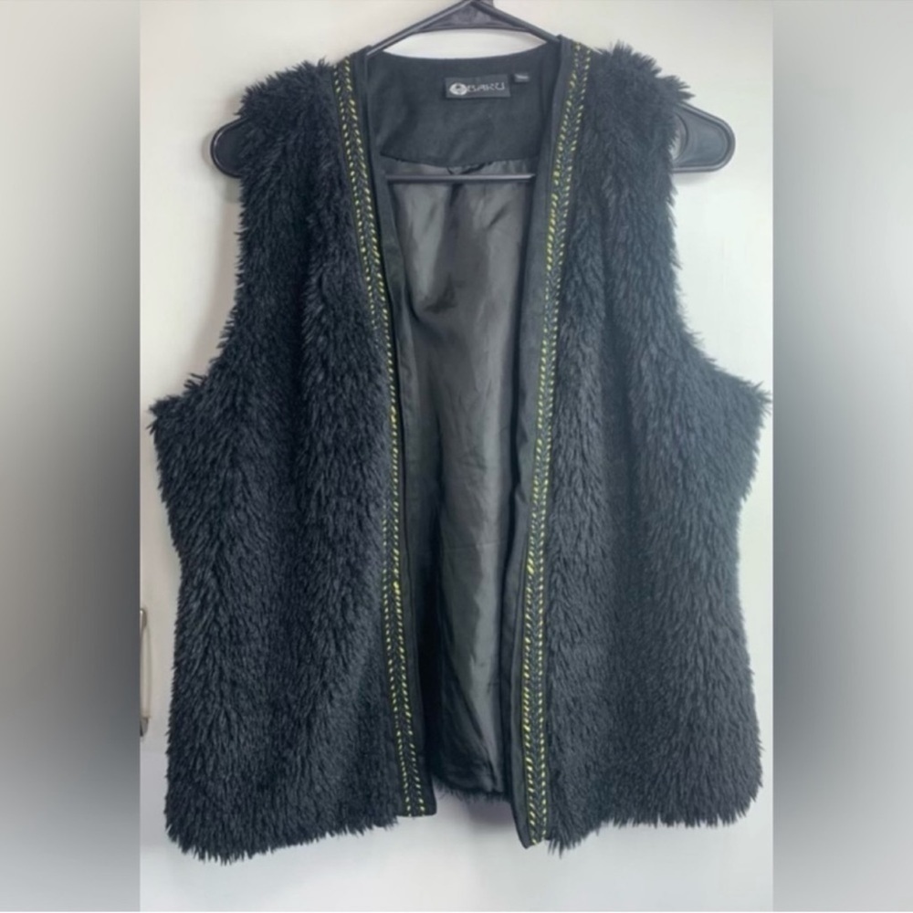 Baku Size Large Boho Fuzzy Vest